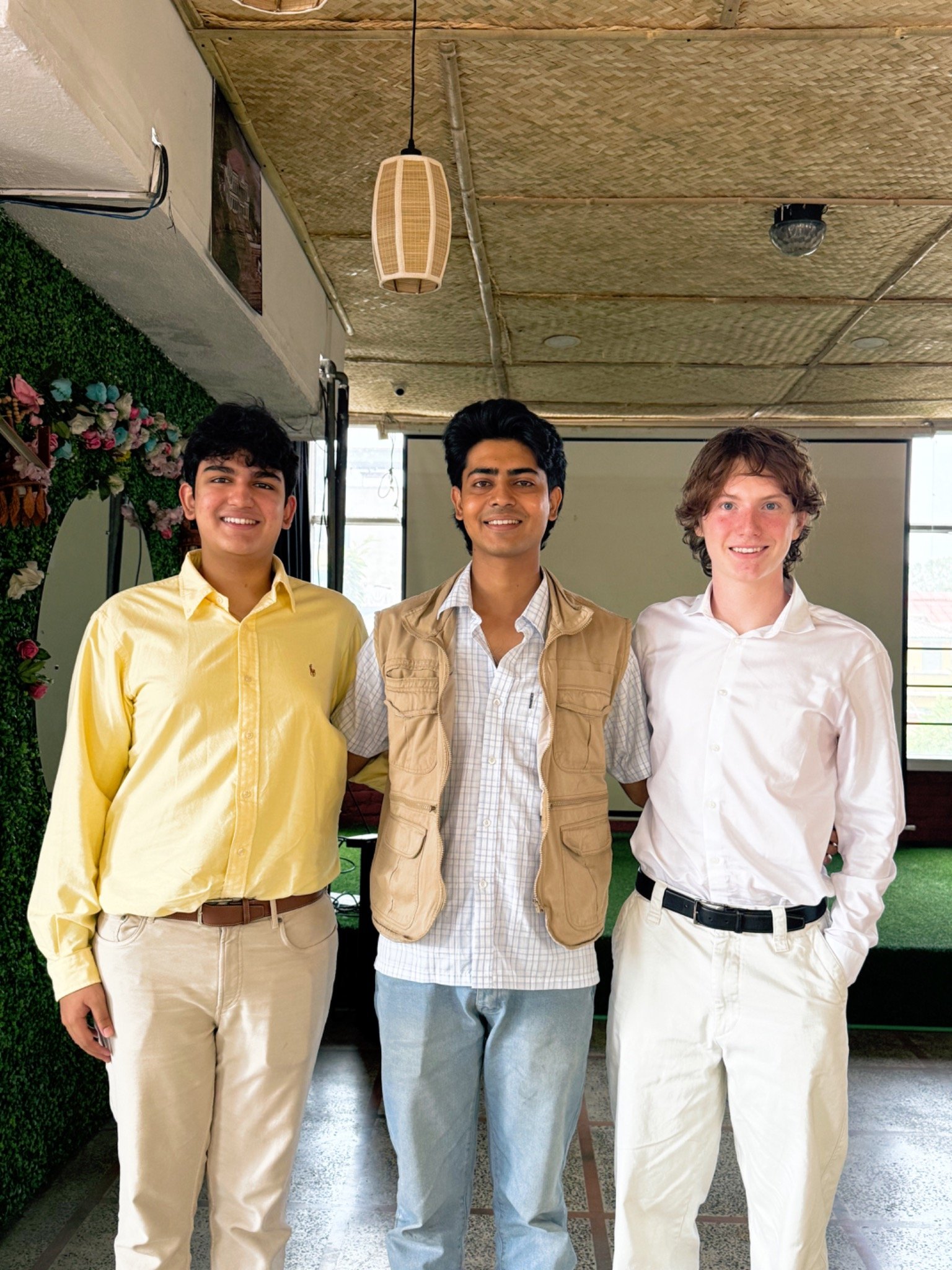 Jay Panta and Sam Keon with a community collaborator