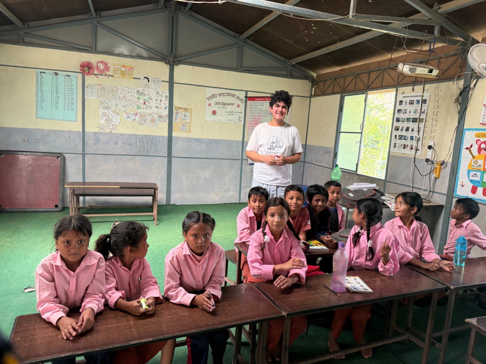 Students learning together in a classroom