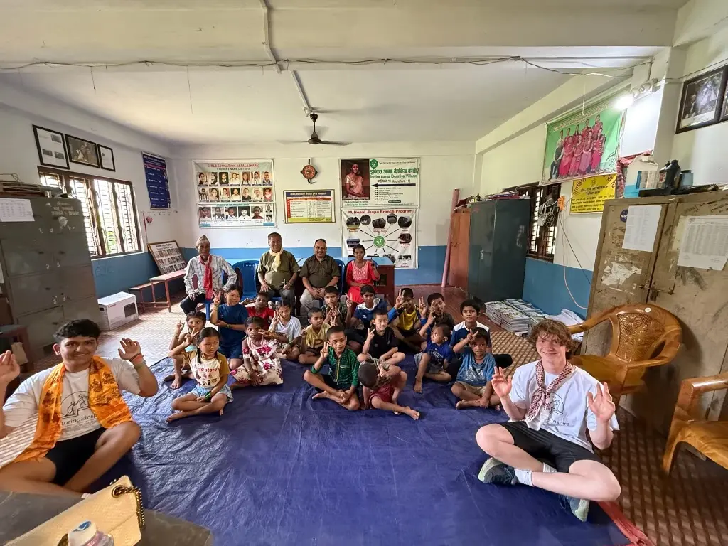 Students participating in a group session
