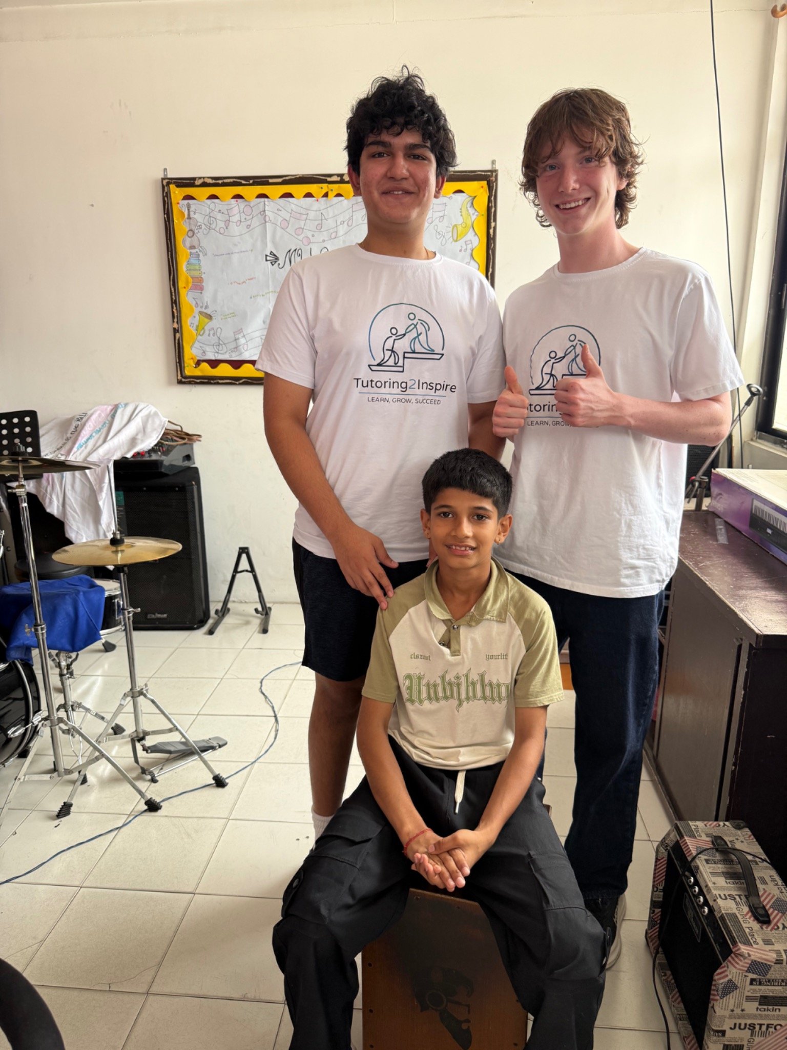 A student with Jay Panta and Sam Keon