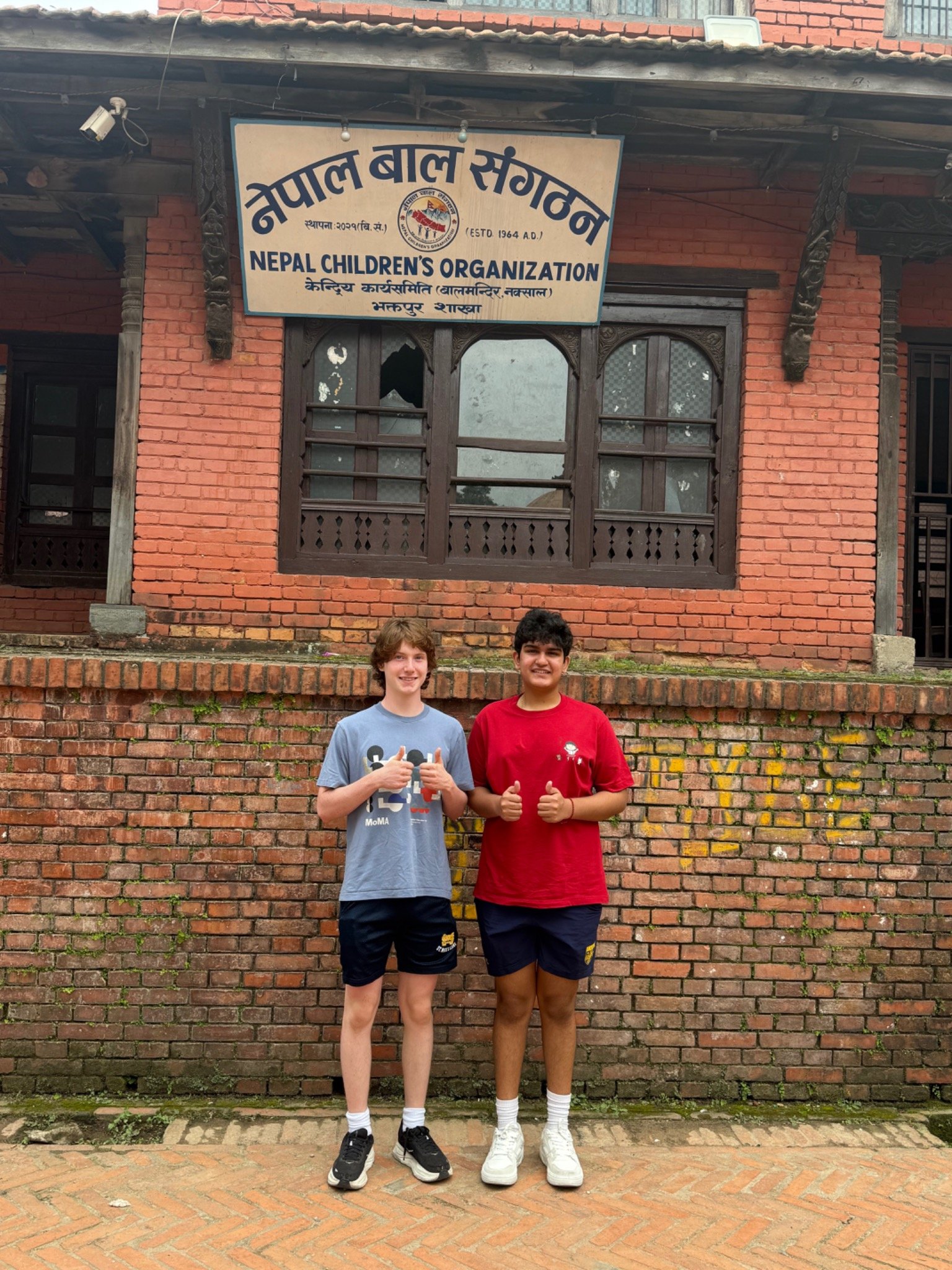 Jay Panta and Sam Keon during an organizational visit in Nepal