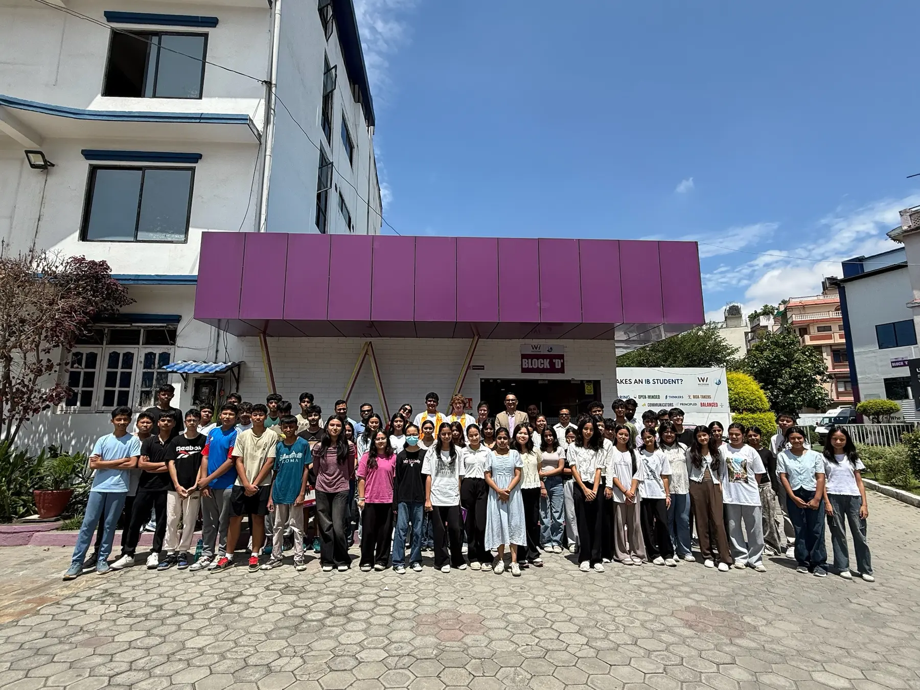 A large school community gathering